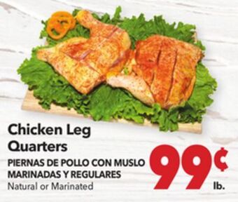 Vallarta Supermarkets Chicken leg quarters / piernas de pollo con muslo marinadas y regulares offer