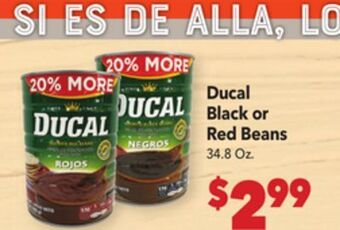Vallarta Supermarkets Ducal black or red beans offer
