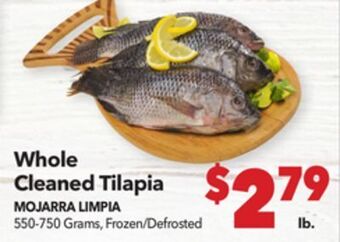 Vallarta Supermarkets Whole cleaned tilapia / mojarra limpia offer
