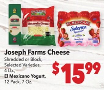 Vallarta Supermarkets Joseph farms cheese offer