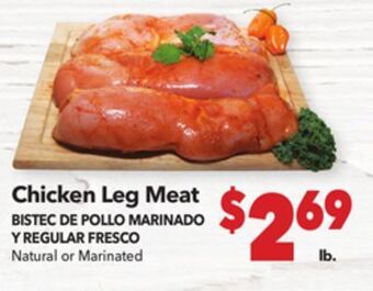 Vallarta Supermarkets Chicken leg meat/bistec de pollo marinado y regular fresco offer