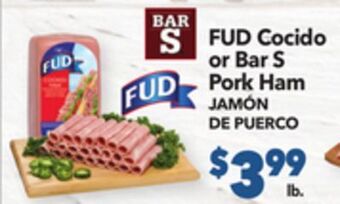 Vallarta Supermarkets Fud cocido or bar s pork ham | jamón de puerco offer