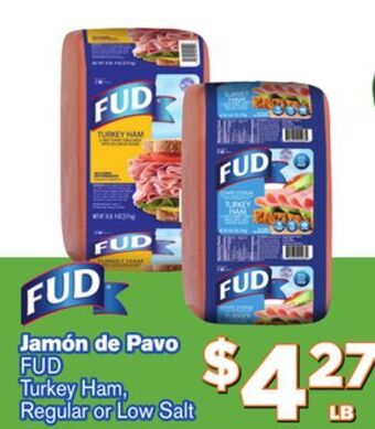 El Super Fresh Fud turkey ham, regular or low salt offer