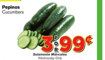 El Super Fresh Pepinos cucumbers offer