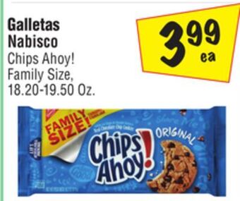 El Super Nabisco chips ahoy! family size offer