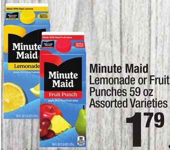 Super King Markets Minute maid lemonade or fruit punches offer