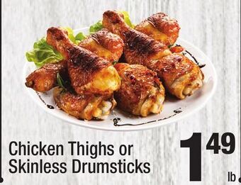 Super King Markets Chicken thighs or skinless drumsticks offer