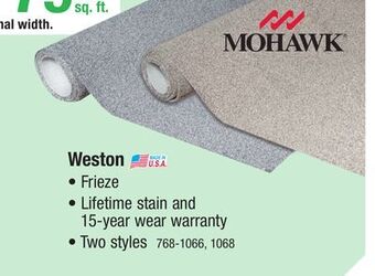 Menards Mohawk weston bridle frieze carpet 12 ft. wide offer
