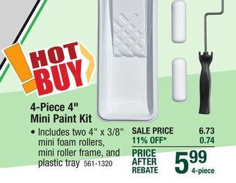 Menards Bestt liebco master 4 high density foam mini-roller kit - 4 piece offer