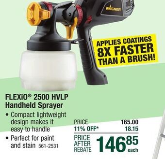Menards Wagner flexio 2500 hvlp handheld sprayer offer