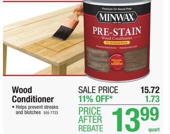 Menards Minwax interior oil-based pre-stain wood conditioner - 1 qt offer