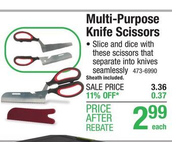 Menards Multi-purpose knife scissors offer