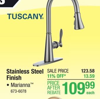 Menards Tuscany marianna one-handle pull-down stainless kitchen faucet offer