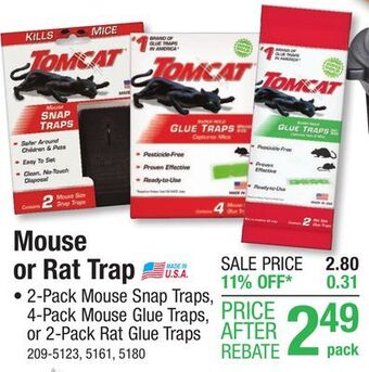 Menards Tomcat mouse snap traps offer