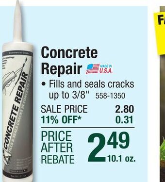 Menards Akona concrete repair - 10.1 fl. oz offer
