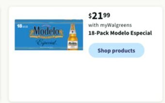 Walgreens 18-pack modelo especial offer