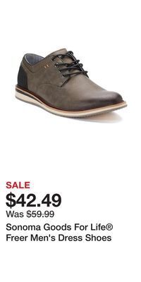 Kohl's Sonoma goods for life freer men's dress shoes offer