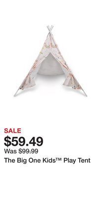 Kohl's The big one kids play tent offer