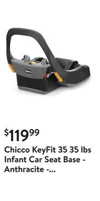 Walmart Chicco keyfit 35 35 lbs infant car seat base - anthracite - anthracite (grey) offer