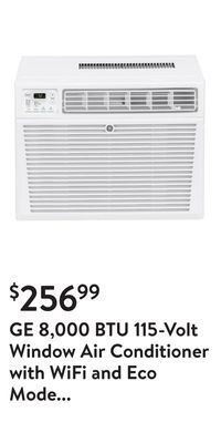 Walmart Ge 8,000 btu 115-volt window air conditioner with wifi and eco mode for medium rooms, white, aeg08lz offer