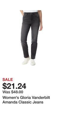 Kohl's Women's gloria vanderbilt amanda classic jeans offer