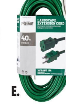 Ocean State Job Lot 16/3 40' green extension cords offer