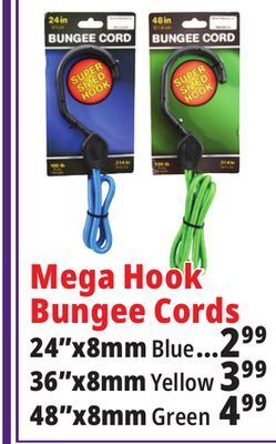 Ocean State Job Lot Mega hook bungee cords offer