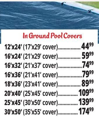 Ocean State Job Lot Winter pool covers offer