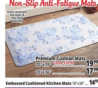 Ocean State Job Lot Gray tweed anti-fatigue cushioned mat with non-skid backing, 20 x 39 offer