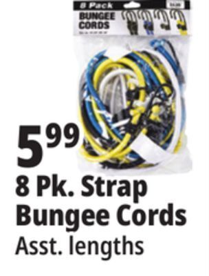 Ocean State Job Lot 8 pk. strap bungee cords offer