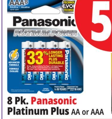 Ocean State Job Lot 8 pk. panasonic platinum plus multipack batteries offer