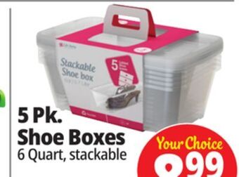 Ocean State Job Lot 5 pk. shoe boxes offer