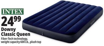 Ocean State Job Lot Intex queen dura-beam classic downy air mattress offer