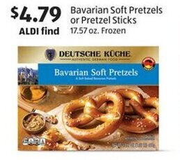 Aldi Bavarian Soft Pretzels or Pretzel Sticks offer