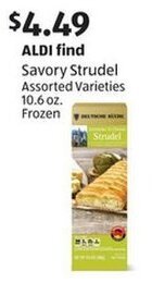 Aldi Savory Strudel Assorted Varieties 10.6 oz. Frozen offer