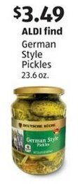 Aldi German Style Pickles 23.6 oz. offer
