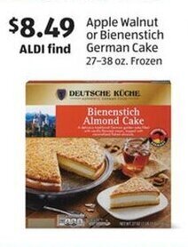 Aldi Apple Walnut or Bienenstich German Cake offer