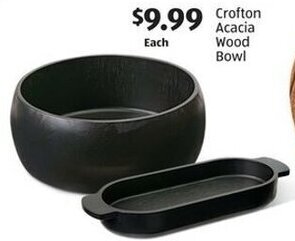 Aldi Crofton Acacia Wood Bowl offer