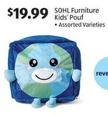 Aldi SOHL Furniture Kids' Pouf offer