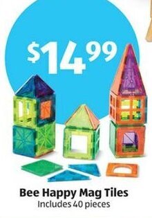 Aldi Bee Happy Mag Tiles offer