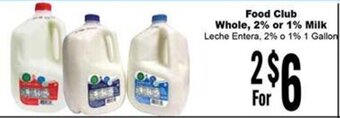 Rancho Markets Food Club Whole, 2% or 1% Milk offer