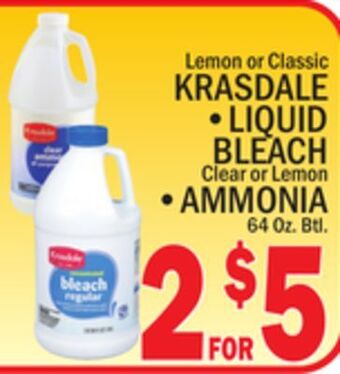 C Town Krasdale liquid bleach, ammonia offer