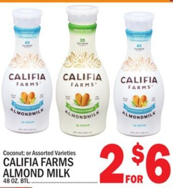 C Town Califia farms almond milk offer