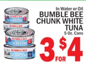 C Town Bumble bee chunk white tuna offer