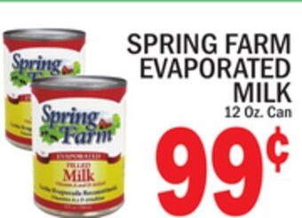 C Town Spring farm evaporated milk offer
