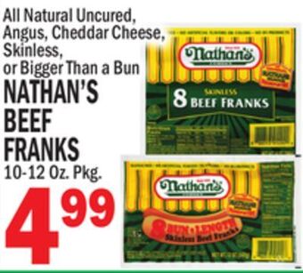 C Town Nathan's beef franks offer