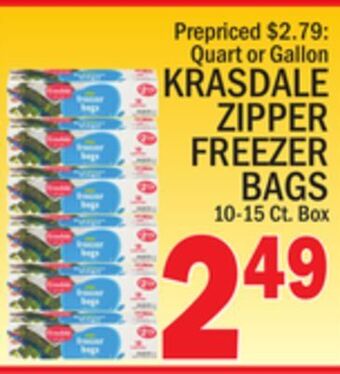 C Town Krasdale zipper freezer bags offer
