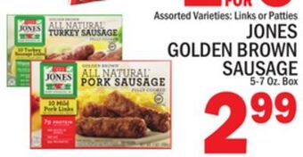 C Town Jones golden brown sausage offer