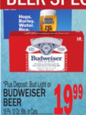 C Town Budweiser beer offer