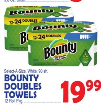 Bravo Supermarkets Bounty doubles towels offer